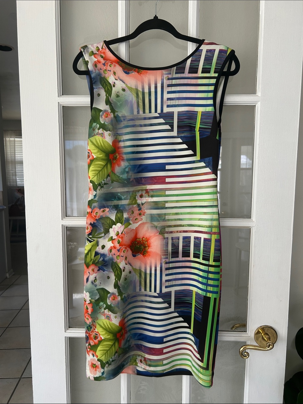 BISOU BISOU Floral Geometric Sheath Dress in Multicolor 8